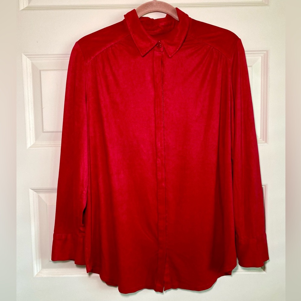 Chico's Red Button Down Shirt